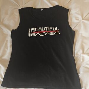 Beautiful Badass Black Sleeveless Top